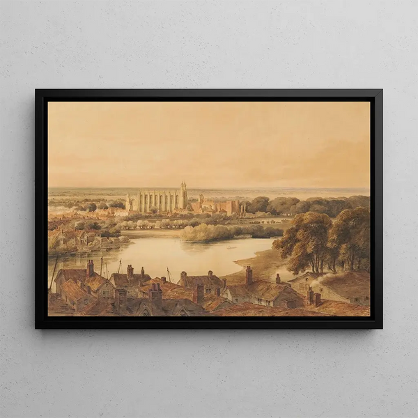 Twilight at Eton - Peter De Wint — framed artwork on a wall
