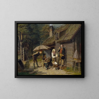 a painter on a study trip - Peter Eskilson — framed artwork on a wall