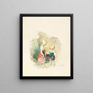 Peter Fendi - Children paddling by the rocks.webp
