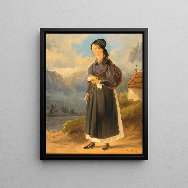 Peasant Painting of the Salzkammergut - Peter Fendi — framed artwork on a wall