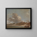 Coastal landscape painting with a ferry - Peter Francis Bourgeois — framed artwork on a wall