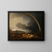 Landscape Painting with a Rainbow - Peter Francis Bourgeois — framed artwork on a wall