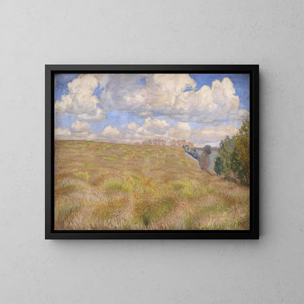 A waving rye field - Peter Hansen — framed artwork on a wall