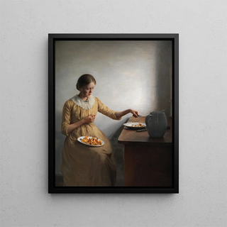 Peter Ilsted - A Young Girl Preparing Chantarelles.webp