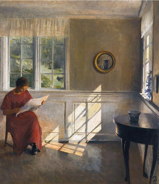 Peter Ilsted - A sunlit interior.webp