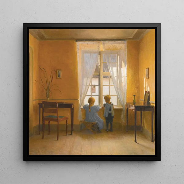 At the window - Peter Ilsted — framed artwork on a wall