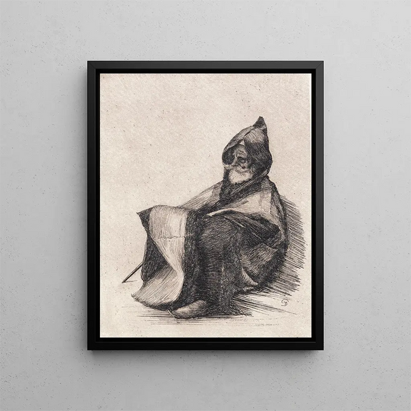Un Druze - Peter Ilsted — framed artwork on a wall