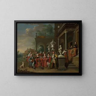 A musical gathering at the court of the Elector - Peter Jacob Horemans — framed artwork on a wall