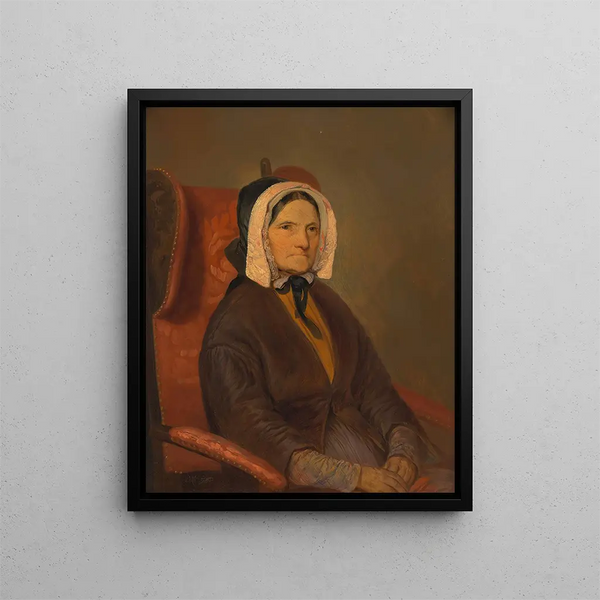 Antonia Geiger, mother of the artist - Peter Johann Nepomuk Geiger — framed artwork on a wall