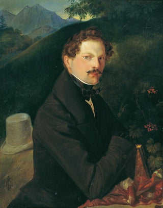 Peter Johann Nepomuk Geiger - Herrenbildnis In Landschaft.webp