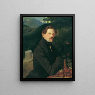 Peter Johann Nepomuk Geiger - Herrenbildnis In Landschaft.webp