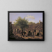 Image of life on a farm in Sjælland at noon - Peter Julius Larsen — framed artwork on a wall