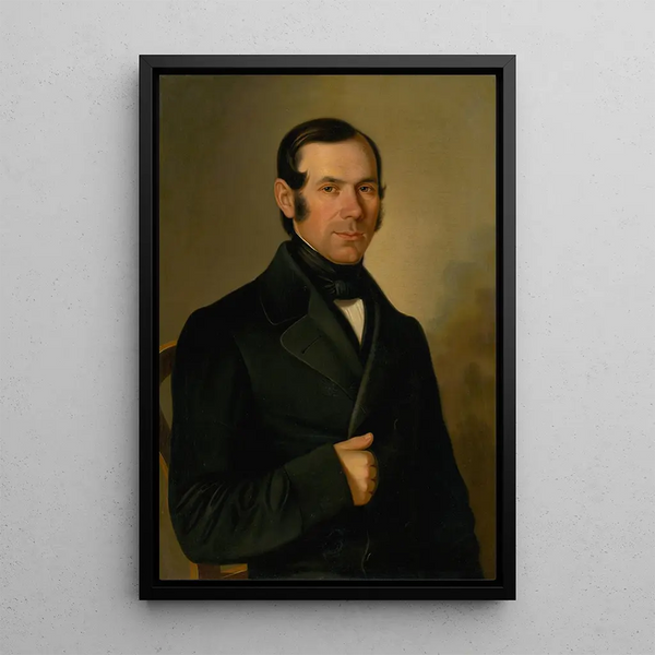 Portrait of Juraj ipka, a majestic teacher - Peter Michal Bohúň — framed artwork on a wall