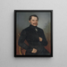 Portrait of M. Dluhovits - Peter Michal Bohúň — framed artwork on a wall