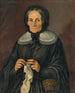 Portrait of Mrs. Kubnová knitting - Peter Michal Bohúň — artwork view