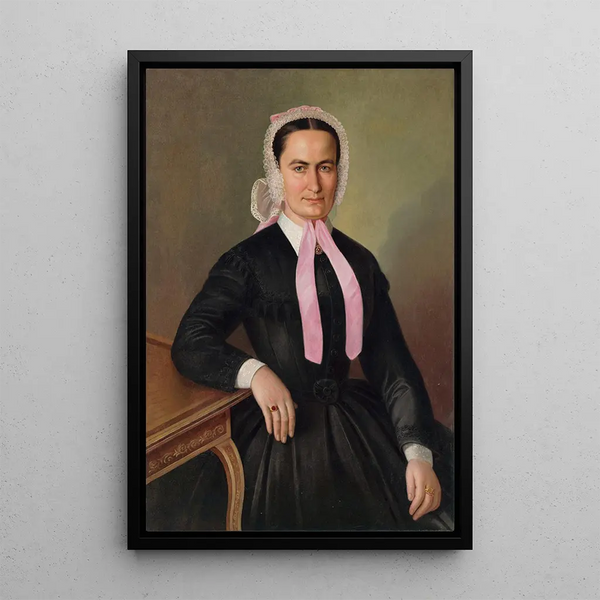 Portrait of Mrs. Vavreanov - Peter Michal Bohúň — framed artwork on a wall