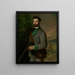 Portrait of Zoltán Zmekal in hunting attire - Peter Michal Bohúň — framed artwork on a wall