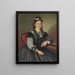 Portrait of a seated lady Mme Ilona Kubnyiová-Zmekalová - Peter Michal Bohúň — framed artwork on a wall