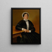 Portrait of an Old Woman Sitting - Peter Michal Bohúň — framed artwork on a wall