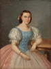 Portrait of a Young Woman Sitting in a Blue Chemise - Peter Michal Bohúň — artwork view