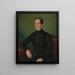 Portrait of a Man (Case Conflict) - Peter Michal Bohúň — framed artwork on a wall