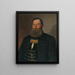 Portrait of a man with a chin and a beard - Peter Michal Bohúň — framed artwork on a wall
