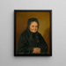 Portrait of an Old Woman - Peter Michal Bohúň — framed artwork on a wall