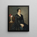 Portrait of the artist's woman - Peter Michal Bohúň — framed artwork on a wall