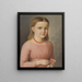 Portrait of Ľudmila Droppová - Peter Michal Bohúň — framed artwork on a wall
