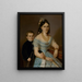 Portrait painting of Ľudmila Zmekalová née Pongráczová with her son Jozef - Peter Michal Bohúň — framed artwork on a wall