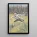 Man fleeing from elephants - Peter Newell — framed artwork on a wall