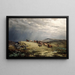 Horses in the Mountains - Peter Nicolai Arbo — framed artwork on a wall