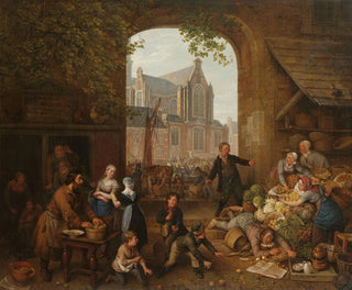 Two drunks at the market near Westerkerk in Amsterdam - Peter Paul Joseph Noël — artwork view