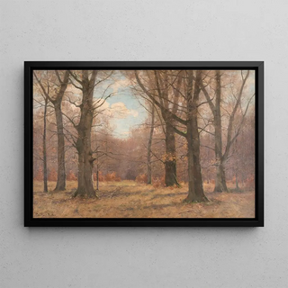 Fin de l'automne dans la forêt de hêtres - Peter Paul Müller — framed artwork on a wall