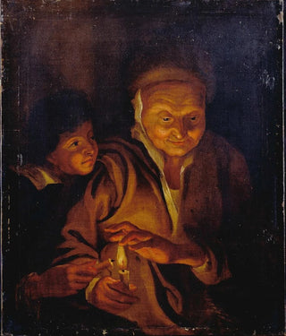 Peter Paul Rubens - A Boy lighting a Candle from one held by an Old Woman.webp