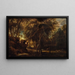 a forest at dawn with a deer hunt - Peter Paul Rubens — framed artwork on a wall