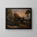 a wooded landscape at sunset - Peter Paul Rubens — framed artwork on a wall