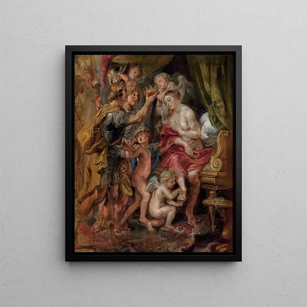 Alexandre and Roxane - Peter Paul Rubens — framed artwork on a wall