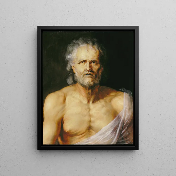 Seneca Dying - Peter Paul Rubens — framed artwork on a wall