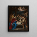 L'Adoration des bergers - Peter Paul Rubens — framed artwork on a wall