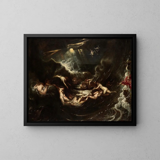 Heroes and Leander - Peter Paul Rubens — framed artwork on a wall