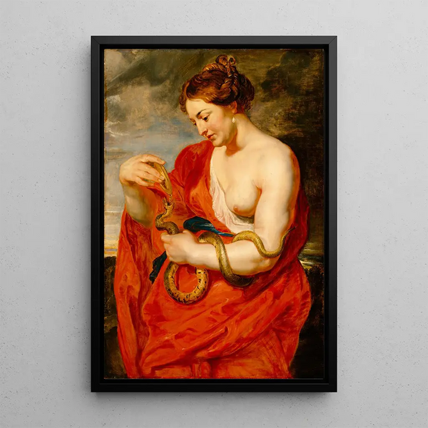 Hygeia, goddess of health - Peter Paul Rubens — framed artwork on a wall