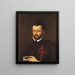 Portrait of Benedictus Arias Montanus - Peter Paul Rubens — framed artwork on a wall