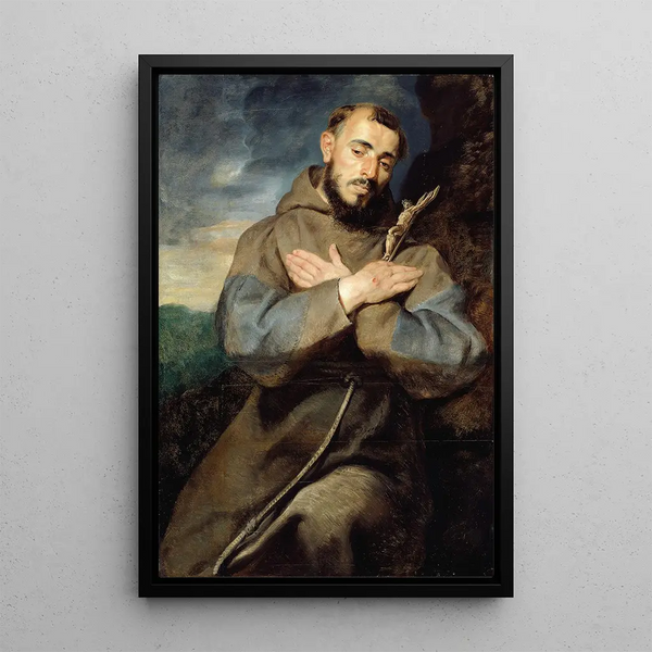 Saint François - Peter Paul Rubens — framed artwork on a wall