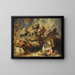 La bataille des Amazones - Peter Paul Rubens — framed artwork on a wall
