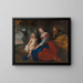 La Sainte Famille avec le perroquet - Peter Paul Rubens — framed artwork on a wall
