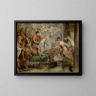 Entry of Constantine into Rome - Peter Paul Rubens — framed artwork on a wall