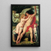 Venus and Adonis - Peter Paul Rubens — framed artwork on a wall