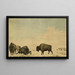 Bison Hunt Painting - Peter Rindisbacher — framed artwork on a wall