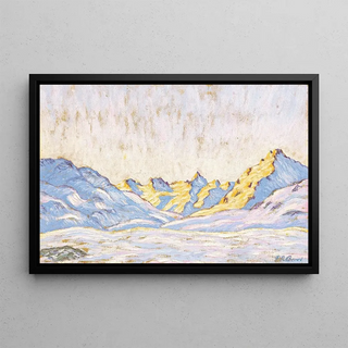 Winter Landscape Painting - Peter Robert Berry — framed artwork on a wall